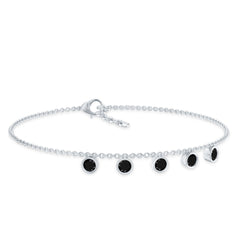 Black Onyx Charm Chain Bracelet