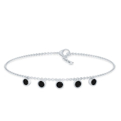 Black Onyx Charm Chain Bracelet