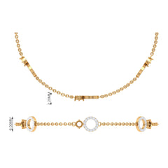 Genuine Emerald and Diamond Station Chain Bracelet