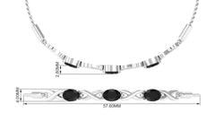 Natural 1.2 Carat Black Onyx Infinity Bolo Bracelet for Women