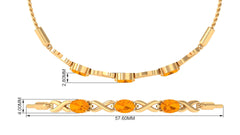 Natural 1.95 Carat Oval Fire Opal Infinity Bolo Bracelet for Women