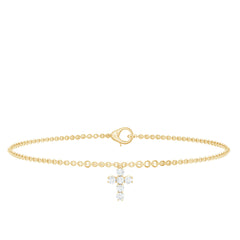 Certified Diamond Cross Chain Bracelet
