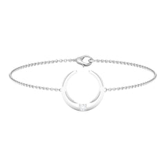 Certified Diamond Moon Chain Bracelet