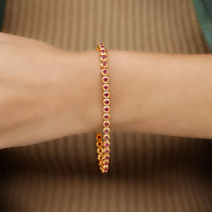 5.51 Carat Lab Grown Ruby Tennis Bracelet for Women