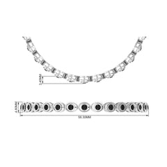 2.61 Carat Black Onyx Tennis Bracelet with Certificate