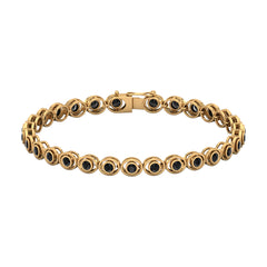 2.61 Carat Black Onyx Tennis Bracelet with Certificate