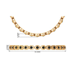 2.61 Carat Black Onyx Tennis Bracelet with Certificate