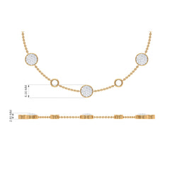 Emerald and Diamond Station Chain Bracelet