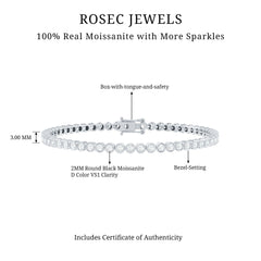 3.50 CT Moissanite Wedding Tennis Bracelet For Bride