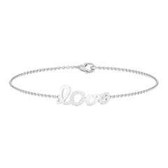 Certified Diamond Love Chain Bracelet