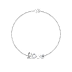 Certified Diamond Love Chain Bracelet