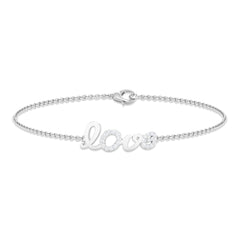 Certified Diamond Love Chain Bracelet