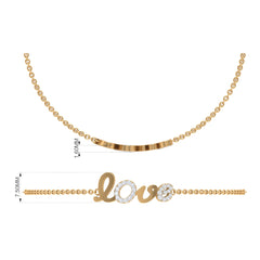 Certified Diamond Love Chain Bracelet