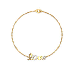 Certified Diamond Love Chain Bracelet