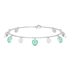 Certified Diamond Evil Eye Chain Bracelet