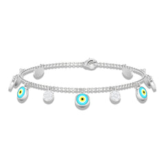 Certified Diamond Evil Eye Chain Bracelet