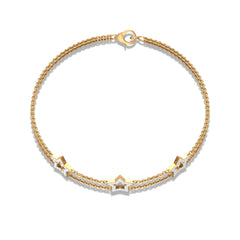 Certified Diamond Star Double Chain Bracelet