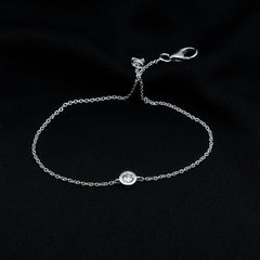 Certified Diamond Chain Bracelet in Bezel Setting