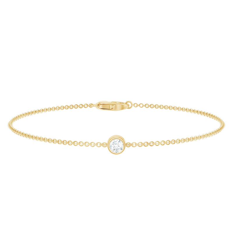 Certified Diamond Chain Bracelet in Bezel Setting