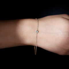 Certified Diamond Chain Bracelet in Bezel Setting