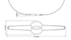 Real Diamond Eternity Chain Bracelet for Women
