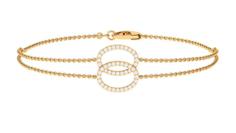 Real Diamond Eternity Chain Bracelet for Women