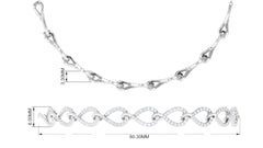 1 CT Zircon Minimal Infinity Bolo Bracelet