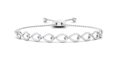 1 CT Zircon Minimal Infinity Bolo Bracelet