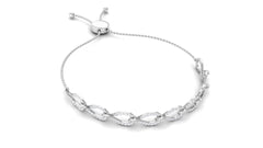 1 CT Zircon Minimal Infinity Bolo Bracelet