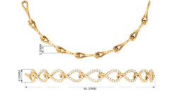 1 CT Zircon Minimal Infinity Bolo Bracelet
