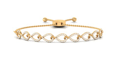 1 CT Zircon Minimal Infinity Bolo Bracelet