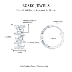 Zircon Star Celestial Hoop Earrings