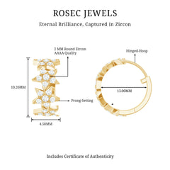 Zircon Star Celestial Hoop Earrings