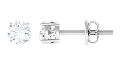 Brilliant Cut Diamond Solitaire Stud Earrings in Prong Setting