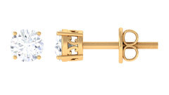 Brilliant Cut Diamond Solitaire Stud Earrings in Prong Setting