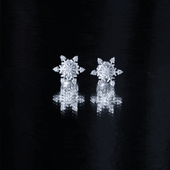 Diamond Snowflake Christmas Earrings