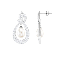 Genuine Freshwater Pearl Teardrop Earrings for Bride