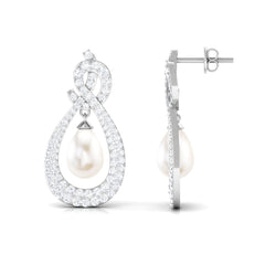 Genuine Freshwater Pearl Teardrop Earrings for Bride