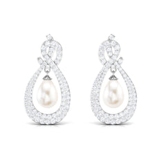 Genuine Freshwater Pearl Teardrop Earrings for Bride