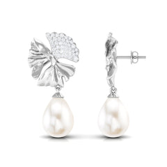 Nature Inspired 9X12mm Freshwater Pearl Drop Earrings