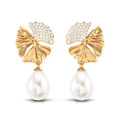 Nature Inspired 9X12mm Freshwater Pearl Drop Earrings