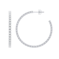 Certified Moissanite Big Hoop Earrings for Women