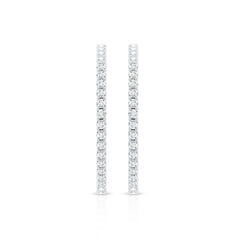 Certified Moissanite Big Hoop Earrings for Women