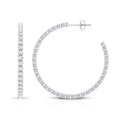 Certified Moissanite Big Hoop Earrings for Women
