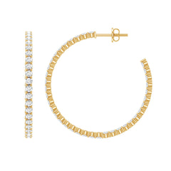 Certified Moissanite Big Hoop Earrings for Women