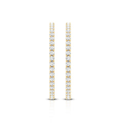 Certified Moissanite Big Hoop Earrings for Women