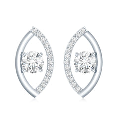 Certified Lab Grown Diamond Minimalist Stud Earrings