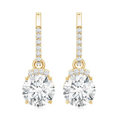 Certified Lab Grown Diamond Bridal Drop Earrings
