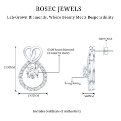 Certified Lab Grown Diamond Infinity Stud Earrings