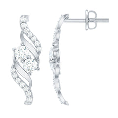 Minimalist Stud Earrings with Lab Grown Diamond